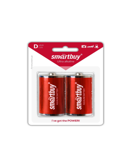 Элемент питания (батарейка) Smartbuy Alkaline LR20 2 шт.